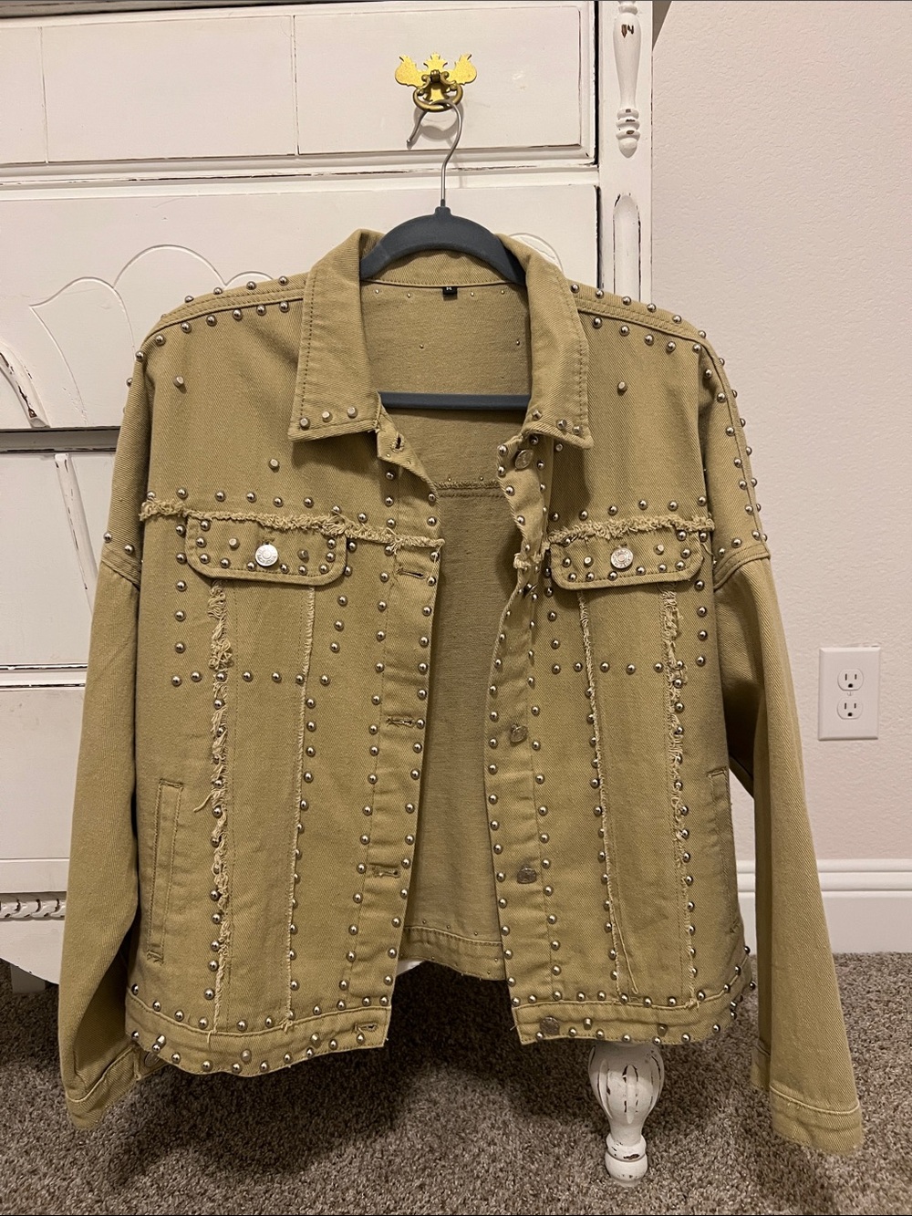 Silver studded jean jacket